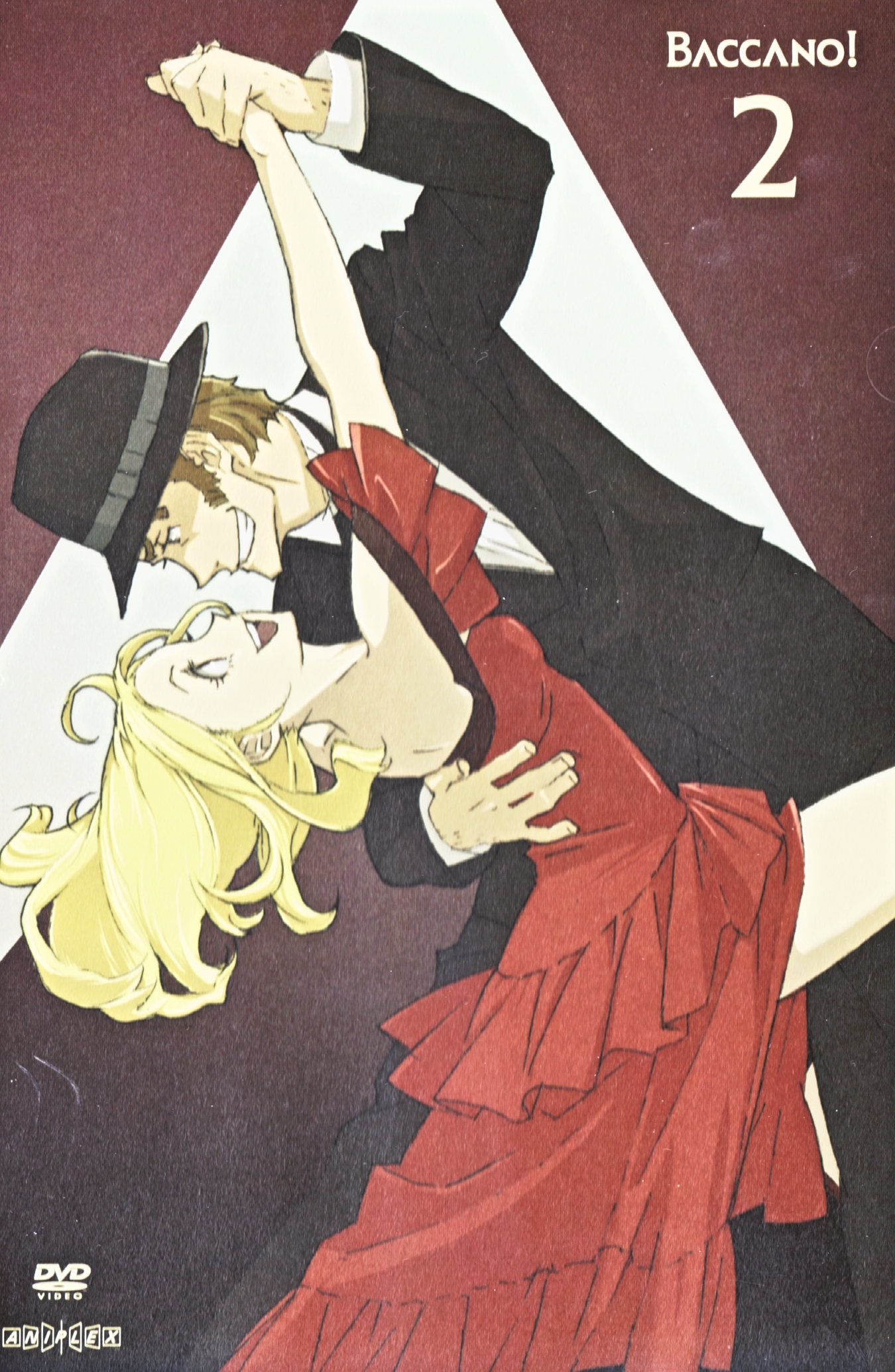 isaac dian, miria harvent, baccano!, highres, official art, scan, 00s, cover, dvd cover, hat