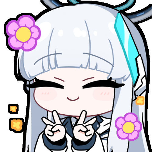 acomu414, noa (blue archive), blue archive, animated, animated gif, lowres, 1girl, blue halo, closed eyes, closed mouth, collared shirt, double v, flower, grey halo, halo, jacket, long hair, long sleeves, mechanical halo, multicolored halo, shirt, simple background, smile, solo, transparent background, two-tone halo, v, white hair, white jacket, white shirt