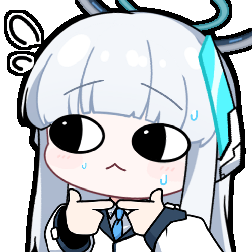 acomu414, noa (blue archive), blue archive, animated, animated gif, lowres, <|> <|>, 1girl, :<, blue halo, blue necktie, closed mouth, collared shirt, flying sweatdrops, grey halo, halo, index fingers together, jacket, long hair, long sleeves, mechanical halo, multicolored halo, necktie, shirt, simple background, solo, transparent background, two-tone halo, white hair, white jacket, white shirt