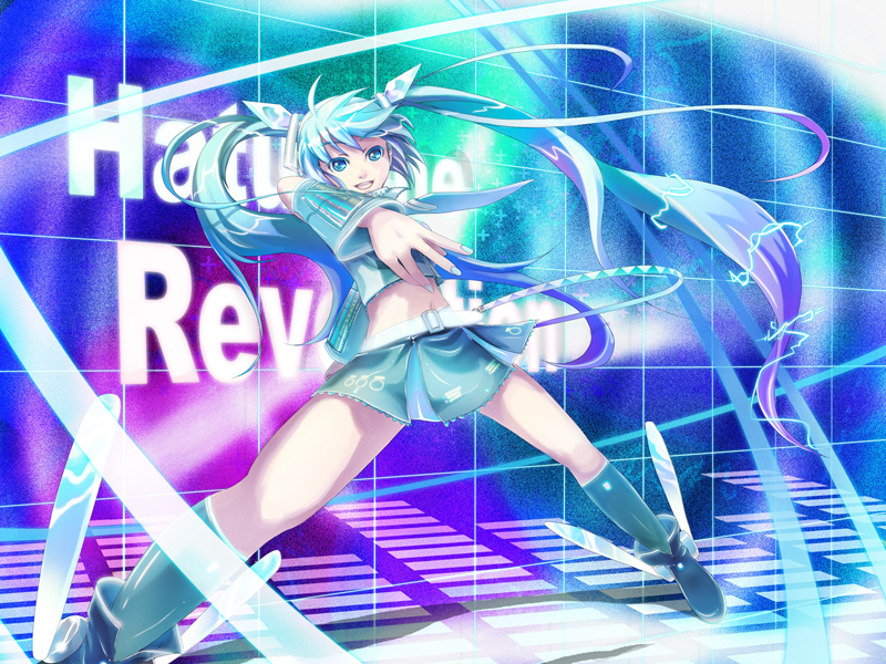 k2pudding, hatsune miku, vocaloid, tagme, aqua eyes, aqua hair, solo, twintails
