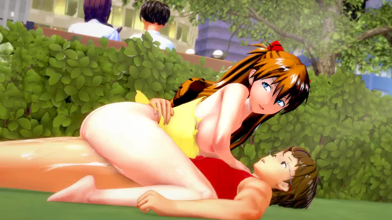 draktar, aida kensuke, ikari shinji, makinami mari illustrious, souryuu asuka langley, neon genesis evangelion, rebuild of evangelion, alternate breast size, animated, koikatsu (medium), tagme, video, 2boys, 2girls, 3d, ass, ass focus, ass shake, backboob, blue eyes, blush, breasts, brown hair, cowgirl position, cum, cum in pussy, cum overflow, day, dress, erection, female orgasm, girl on top, hair ornament, hetero, huge ass, interface headset (evangelion), large breasts, long hair, looking at viewer, looking back, multiple boys, multiple girls, no bra, no panties, nude, orgasm, outdoors, penis, pussy, sex, sideboob, straddling, sundress, sweat, sweatdrop, thick thighs, thighs, twintails, two side up, vaginal, yellow dress