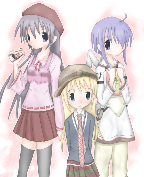 watarun (skycolor), ana coppola, miyazaki nodoka, noto mamiko, shihou matsuri, ichigo mashimaro, mahou sensei negima!, sola, 00s, 3girls, child, multiple girls, voice actor connection