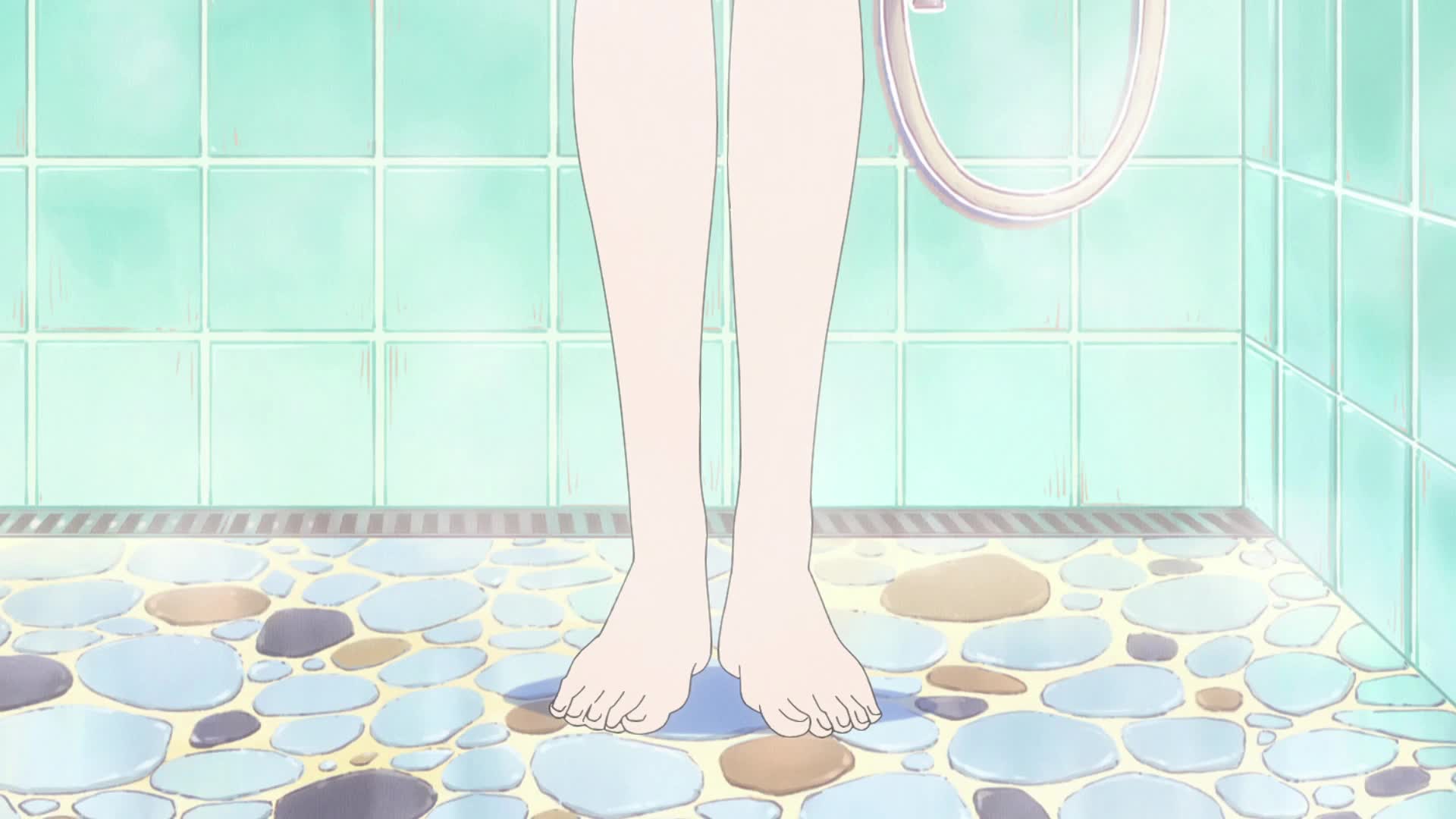 saotome ranma, shampoo (ranma 1/2), ranma 1/2, animated, tagme, video, 1boy, 1girl, bathroom, black hair, braid, braided ponytail, long hair, purple hair, undressing