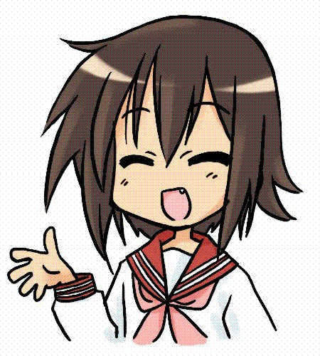 kusakabe misao, lucky star, animated, animated gif, lowres, 00s