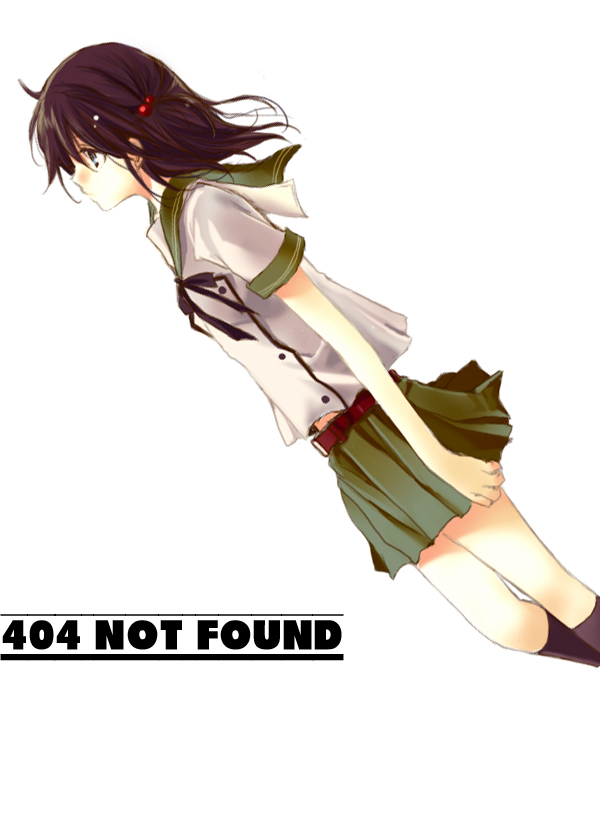 ogura, bad id, bad pixiv id, 1girl, belt, black hair, black ribbon, black socks, brown hair, dutch angle, female focus, from side, green skirt, hair ornament, long hair, looking up, miniskirt, pleated skirt, profile, ribbon, sailor collar, school uniform, shirt, short sleeves, skirt, socks, solo, standing, white shirt, wind