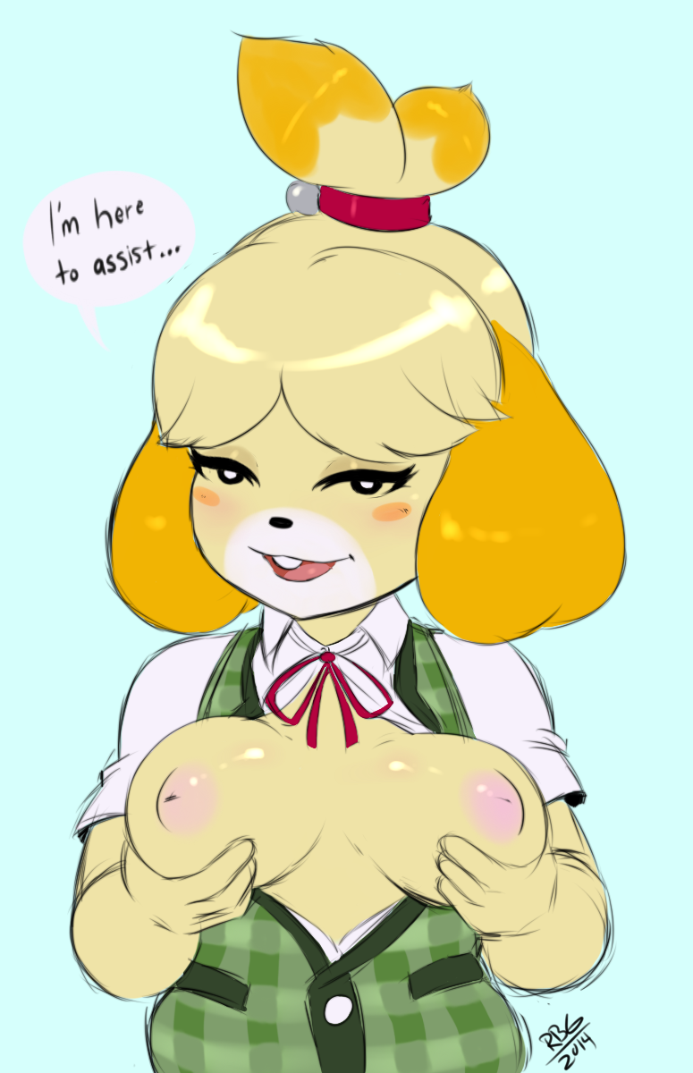 Rule34 – If it exists, there is porn of it / randomboobguy, isabelle (animal crossing) / 182602