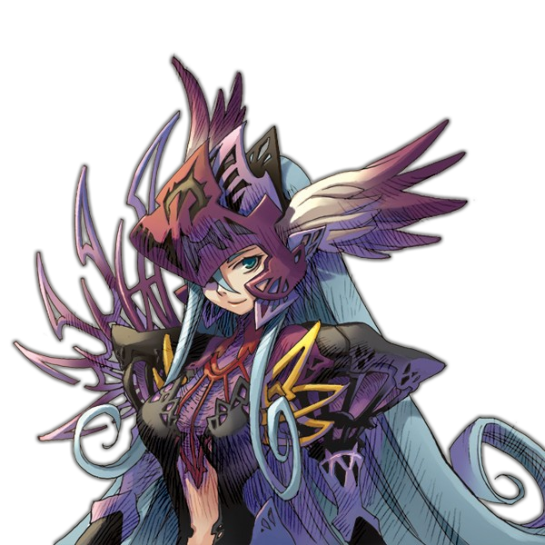 mellia, knights in the nightmare, armor, blue eyes, feathers