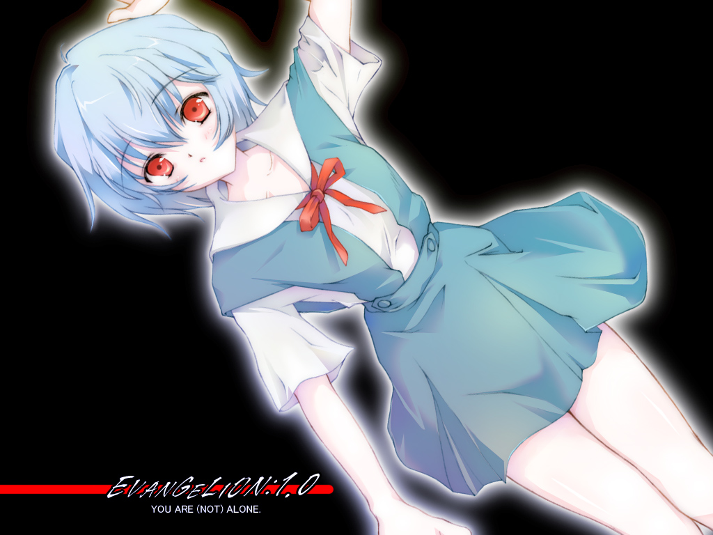 ayanami rei, neon genesis evangelion, tagme, blue hair, red eyes, school uniform, short hair, solo