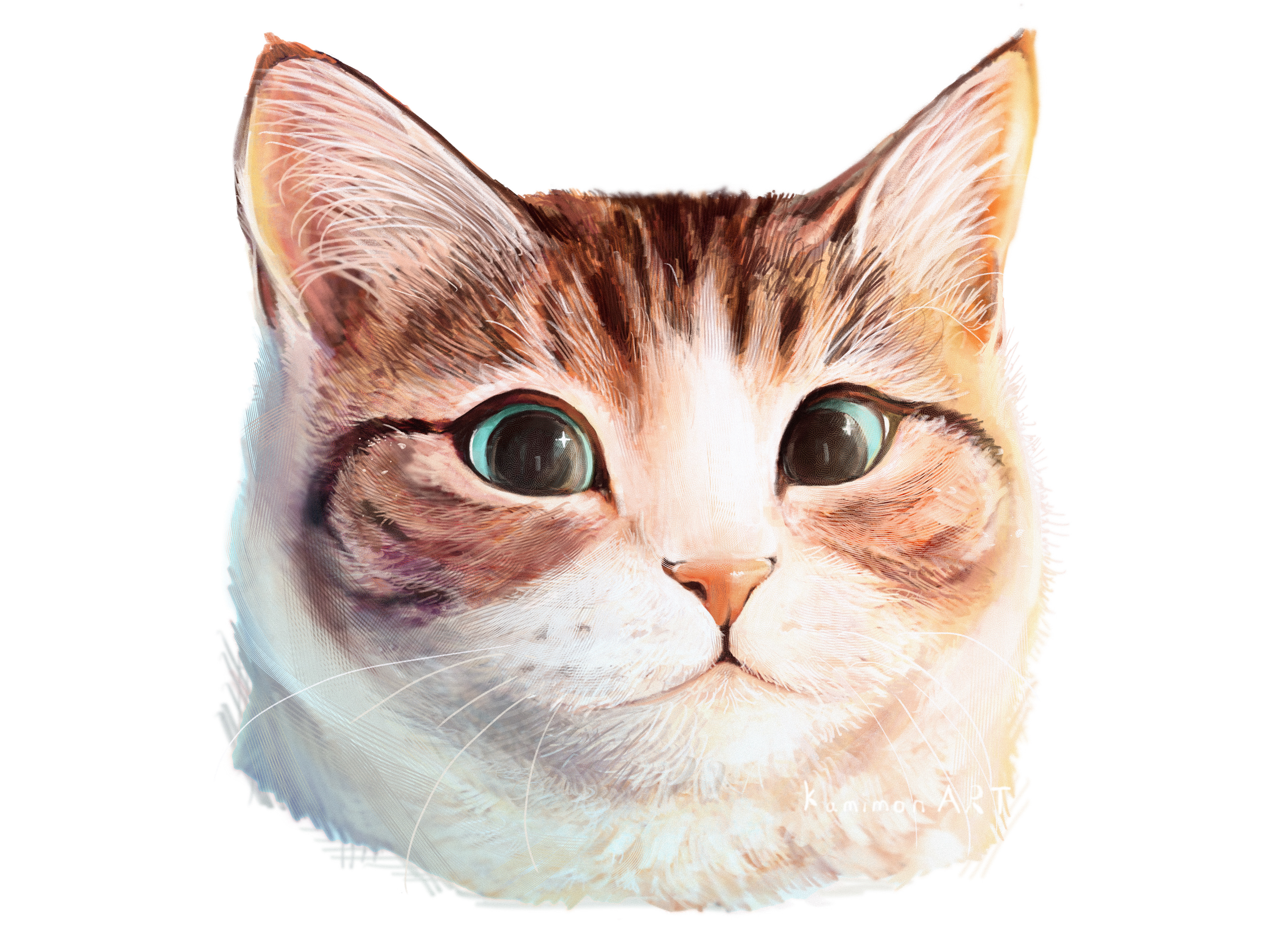 kamimon2016, original, absurdres, commentary request, highres, animal, animal focus, cat, looking at viewer, no humans, simple background, whiskers, white background