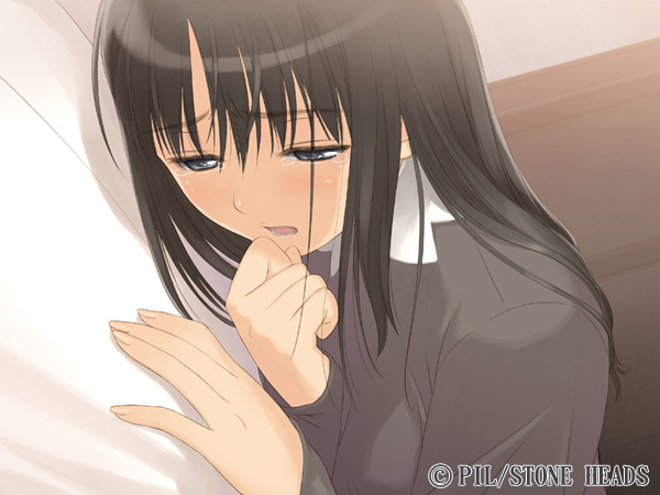 tony taka, yagisawa kasumi, france shoujo, tagme, black hair, black shirt, shirt, stone heads, tears