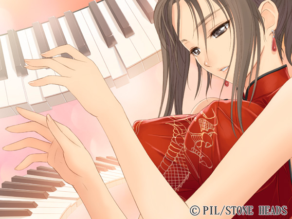 tony taka, odagiri maiko, france shoujo, tagme, china dress, chinese clothes, dress, instrument, piano, stone heads