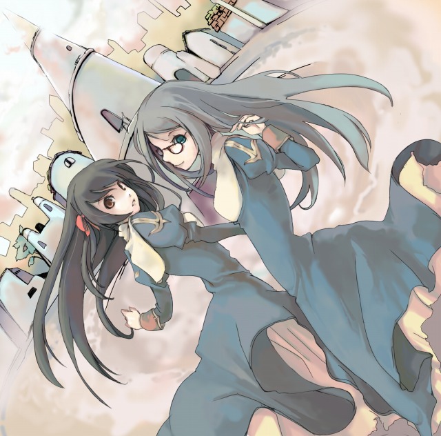 murakami, murakami mame, priest (ragnarok online), ragnarok online, 2girls, bow, dress, glasses, hair bow, multiple girls, priest, priestess