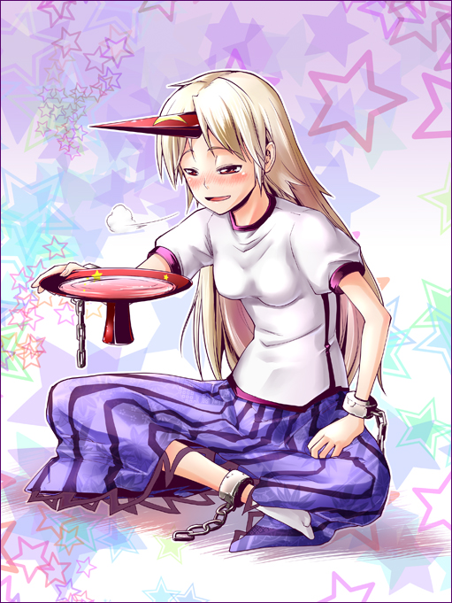 yuugo, yuugo (atmosphere), hoshiguma yuugi, touhou, 1girl, alcohol, cup, female focus, horns, sakazuki, sake, single horn, solo