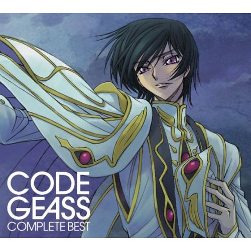 kimura takahiro, ookouchi ricca, lelouch vi britannia, code geass, lowres, official art, 00s, 1boy, black hair, cover, male focus, purple eyes, short hair, solo