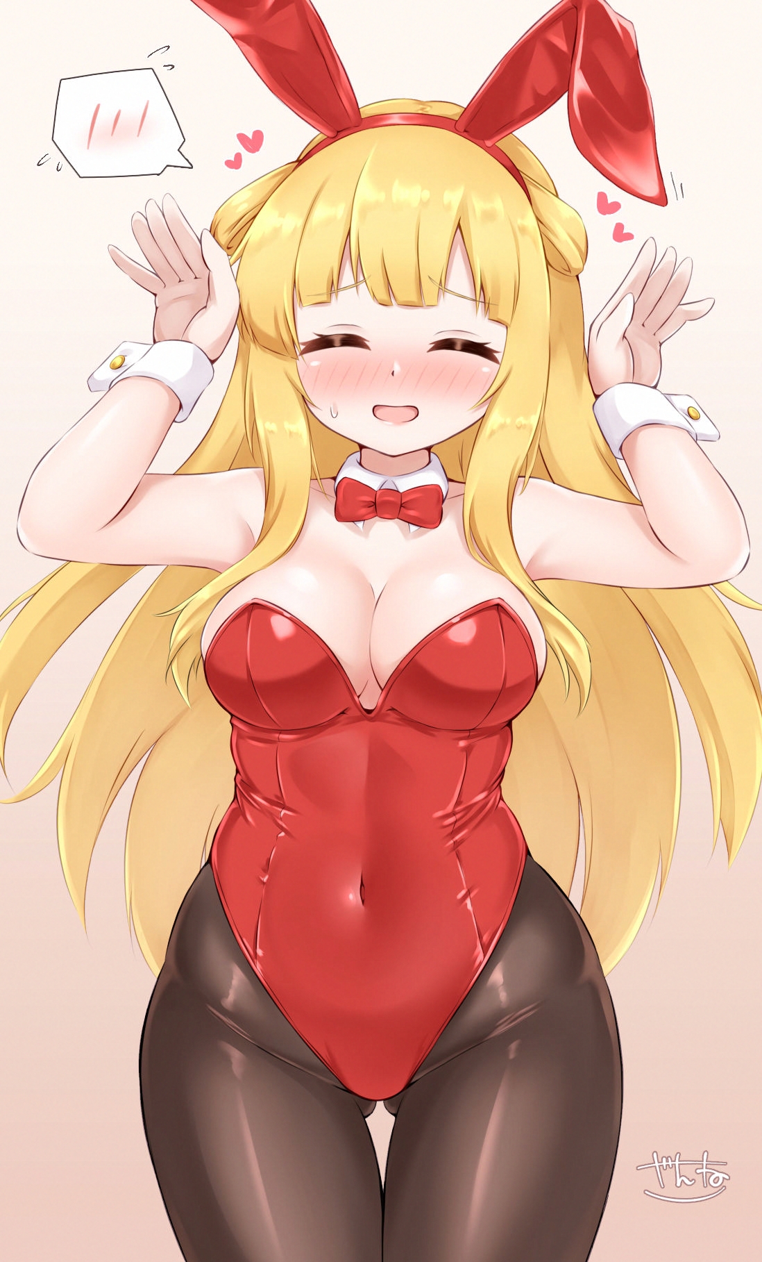 fletcher (kancolle), kantai collection, 1girl, blonde hair, breasts, cleavage, leotard, playboy bunny, red leotard