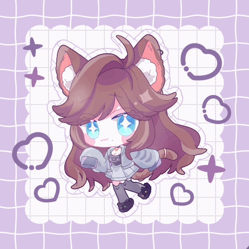 chelzor the destroyer, indie virtual youtuber, animated, animated gif, lowres, non-web source, + +, 1girl, 7gatutrpg, ahoge, animal ears, bead tail ornament, bell, blinking, blue eyes, breasts, brown hair, cat ears, cat girl, cat tail, chibi, collar, fangs, hood, hoodie, large breasts, neck bell, pleated skirt, skirt, slippers, tail, tail ornament, tail ring, tank top, vitual youtuber