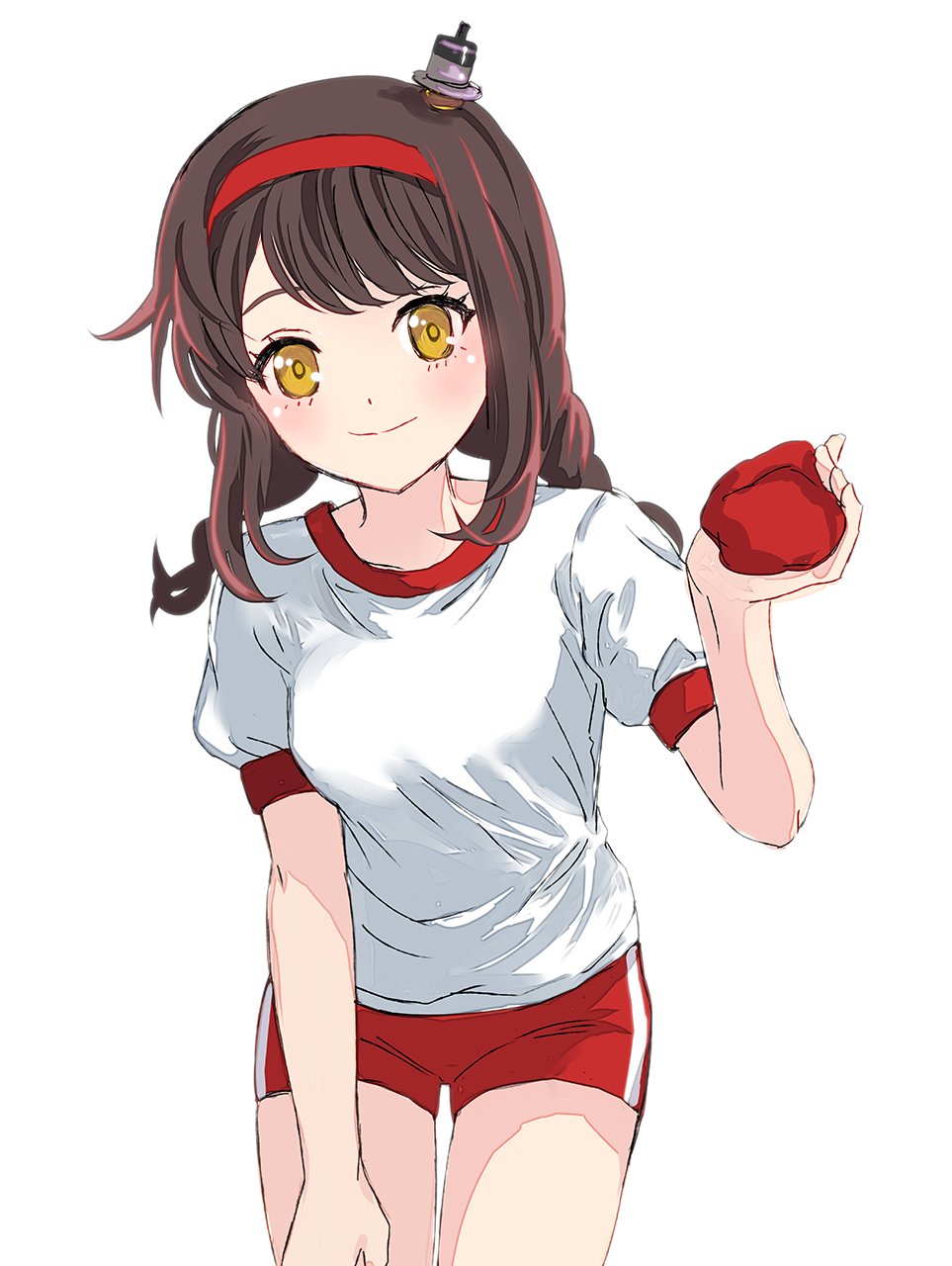 station memories, 1girl, brown hair, gym uniform, nittano nanoka, pants, red pants