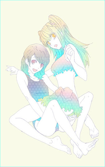 2girls, barefoot, feet, multiple girls, swimsuit