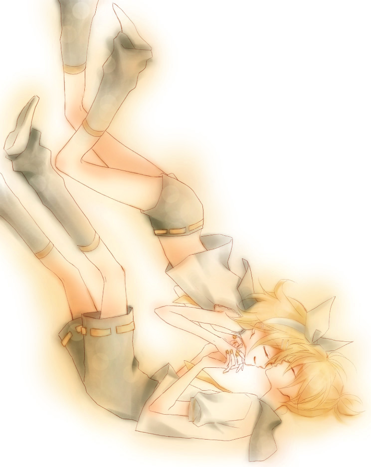naoto (tulip), kagamine len, kagamine rin, vocaloid, bad id, bad pixiv id, 1boy, 1girl, brother and sister, couple, hetero, siblings, twins