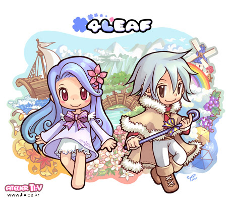 tiv, benya (tales weaver), joshua von arnim, nexon, softmax, tales weaver, archived source, commentary, commentary request, english commentary, korean commentary, lowres, official art, photoshop (medium), 1boy, 1girl, 4leaf, acorn, ankle boots, aqua hair, arms at sides, artist name, autumn, autumn leaves, barefoot, belt, bird, black bow, blue hair, blue sky, blue umbrella, boat, boots, bow, bridge, brown belt, brown boots, brown cloak, brown eyes, cane, cloak, closed mouth, cloud, colorful background, company name, curled ends, dated commentary, deformed, dress, facing viewer, floral print, floral print dress, flower, food, fruit, full body, fur-trimmed cloak, fur trim, ginkgo leaf, grapes, grey hair, hair between eyes, hair flower, hair ornament, holding, holding cane, lace-up boots, lake, leaf, leggings, logo, long hair, long sleeves, looking at viewer, mountain, ocean, open hands, orange leaf, parted bangs, petticoat, pink flower, print dress, purple bow, purple dress, purple sleeves, rain, rainbow, red eyes, red leaf, red shirt, red sleeves, sail, seagull, shirt, signature, sky, smile, spring (season), strapless, strapless dress, striped bow, tree, two-tone bow, umbrella, very long hair, water, watercraft, watermark, web address, white flower, white leggings, windmill, wooden bridge, yellow bow, yellow leaves, yellow umbrella