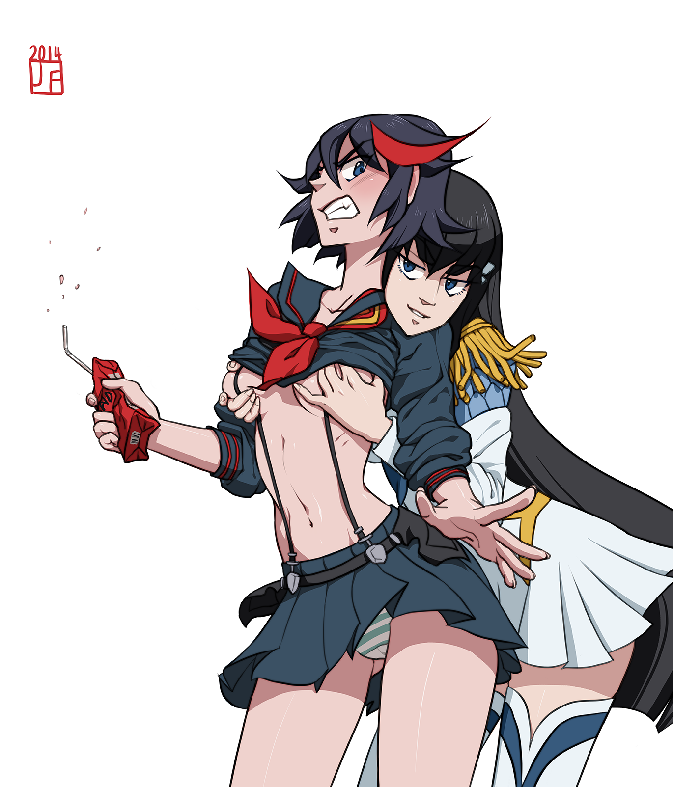 Rule34 – If it exists, there is porn of it / blue-hamu, junketsu, kiryuuin satsuki, matoi ryuuko, senketsu / 191359