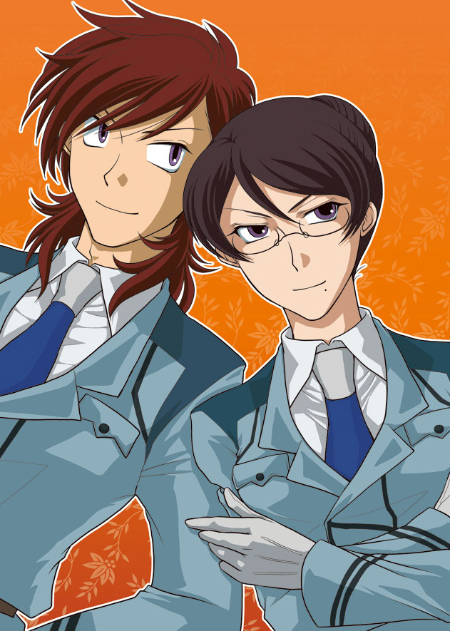miyayoshi (bricola), kati mannequin, patrick colasour, gundam, gundam 00, bad id, bad pixiv id, 00s, 1boy, 1girl, glasses, military, military uniform