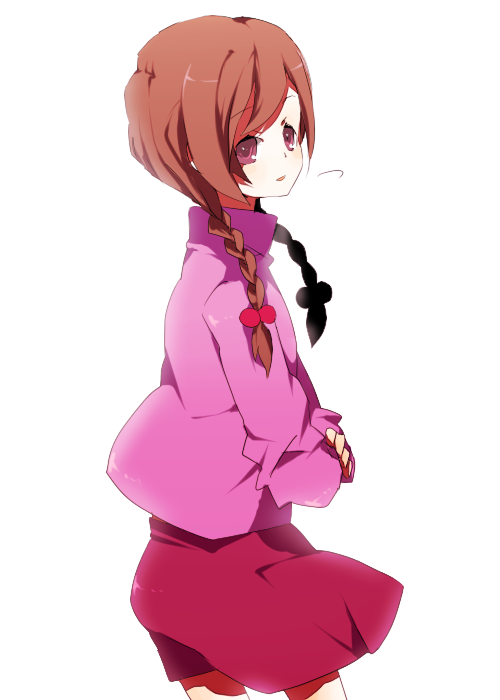 ren (zero second), madotsuki, yume nikki, bad id, bad pixiv id, 1girl, braid, female focus, pink shirt, shirt, solo, twin braids
