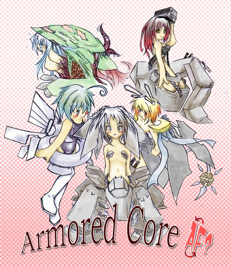 novemdecuple, answerer, eclipse (armored core), great wall, spirit of motherwill, stigro, armored core, armored core: for answer, arms forts, fromsoftware, 5girls, mecha musume, multiple girls