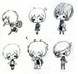 suisui (143), ayanami rei, neon genesis evangelion, bad id, bad pixiv id, lowres, tagme, chibi, pencil