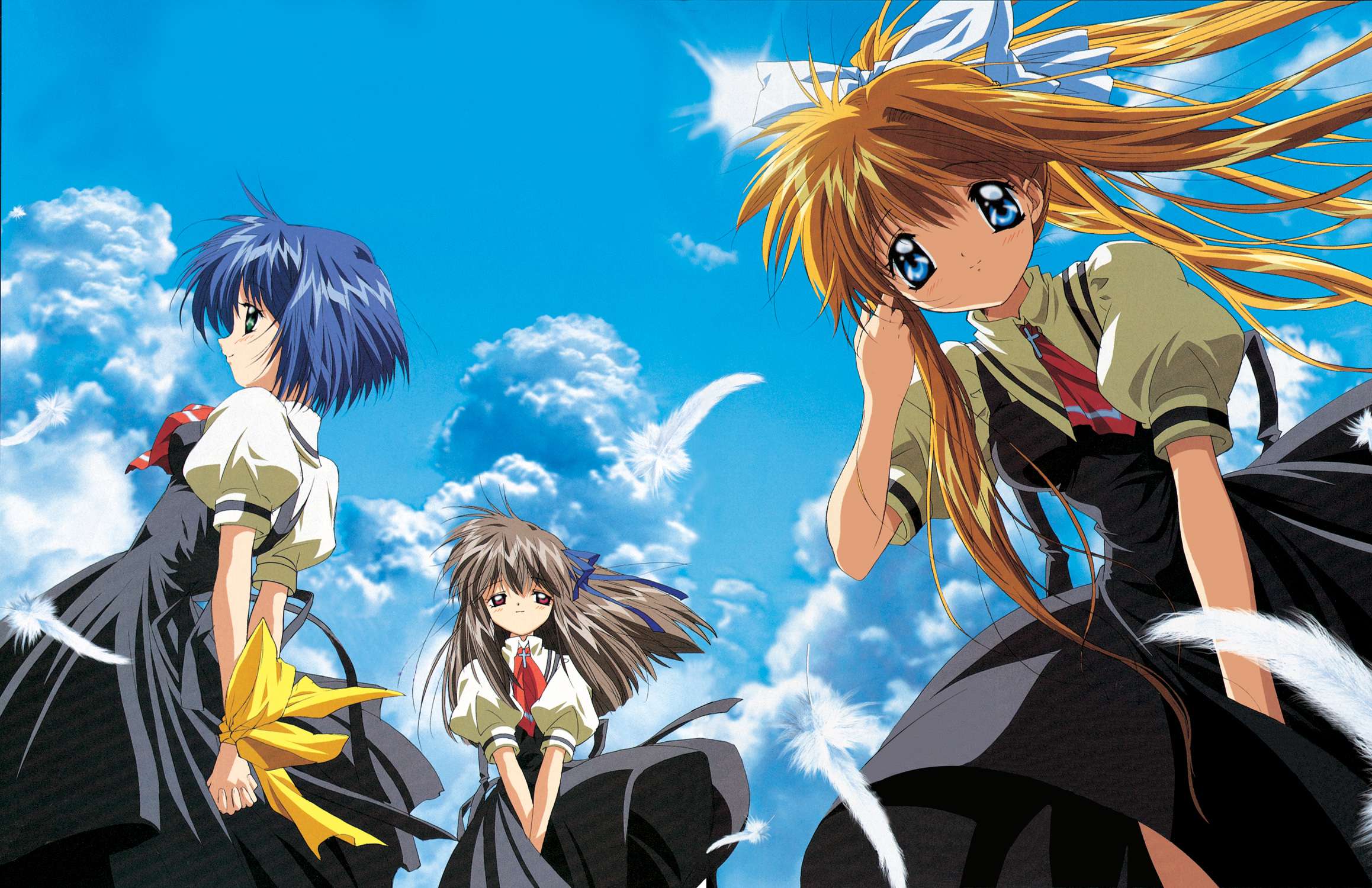 kamio misuzu, air (visual novel), highres, scan, tagme, 00s, hair ribbon, ribbon