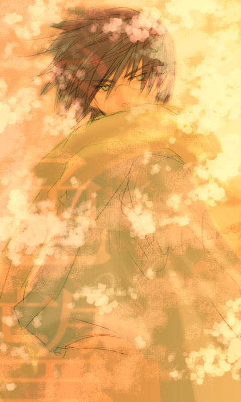 yukifune, itoshiki nozomu, sayonara zetsubou sensei, bad id, bad pixiv id, 00s, 1boy, brown hair, glasses, green eyes, male focus, scarf, solo
