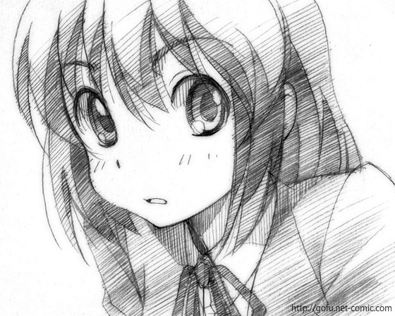 gofu, kushieda minori, toradora!, traditional media, 00s, greyscale, monochrome, sketch