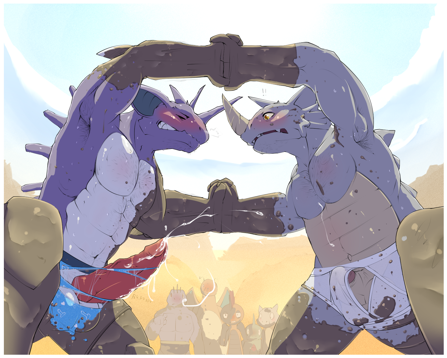 Rule34 – If it exists, there is porn of it / hollo nut, dragonite, larvitar, machoke, marowak, nidoking, rhydon, scrafty / 194114