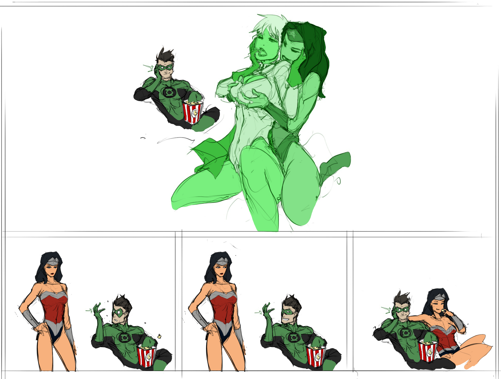 Rule34 – If it exists, there is porn of it / darren geers, green lantern, hal jordan, power girl, wonder woman / 194630