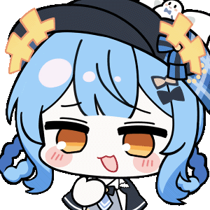 chunye haruya, tachibana sherry, mahou shoujo no majo saiban, animated, animated gif, artist collaboration, lowres, 1girl, :3, black capelet, black hat, blue hair, braid, braided hair rings, capelet, chibi, chibi only, hair rings, hand up, hat, laughing, looking at viewer, nekoyashiki riri, no nose, open mouth, rayman limbs, short hair, simple background, smile, solo, transparent background, upper body, yellow eyes