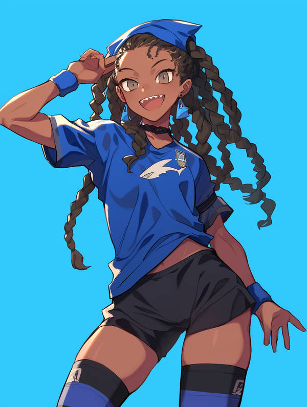 non-web source, 1girl, 2026 fifa world cup, cape verde, sanchez1334original, tan