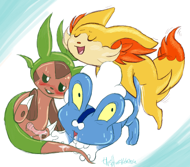 Rule34 – If it exists, there is porn of it / thebluevibrava, chespin, fennekin, froakie / 196085