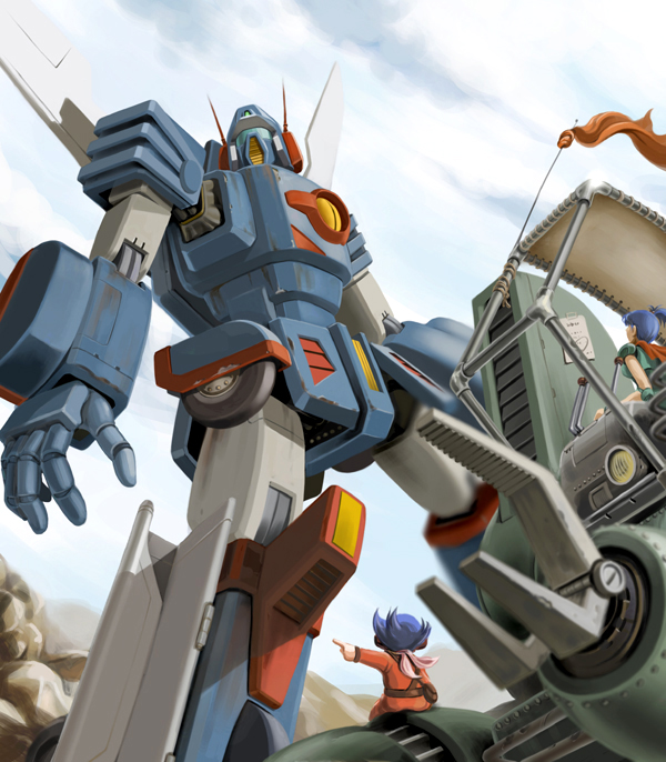dorasu, chill, rag uralo, xabungle (mecha), sentou mecha xabungle, xabungle, cockpit, mecha, non-humanoid robot, robot, rust, walker (robot), walker machine