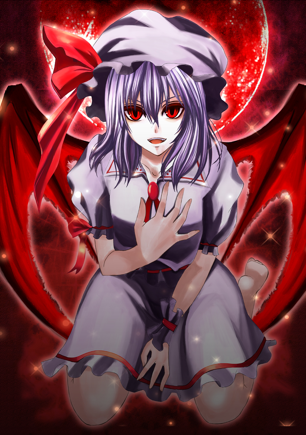 nonoko, yuuka nonoko, remilia scarlet, touhou, highres, 1girl, female focus, solo, wings