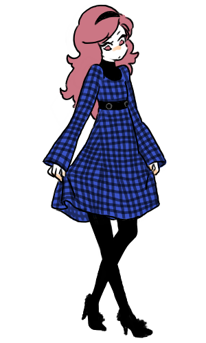 mallow (artist), ayabe kihachirou, kiachirou ayabe, rakudai ninja rantarou, lowres, 1boy, dress, fashion, hairband, high heels, male focus, pantyhose, pink hair, shoes, solo, trap