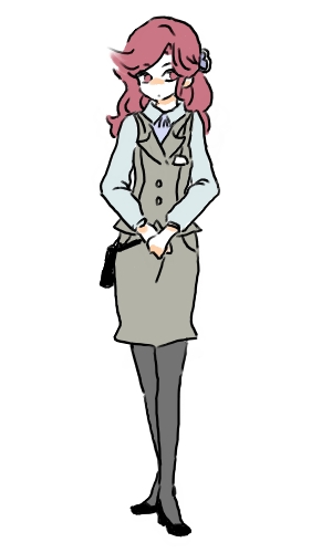 mallow (artist), ayabe kihachirou, kiachirou ayabe, rakudai ninja rantarou, lowres, 1boy, bow, fashion, male focus, office lady, pantyhose, pencil skirt, pink hair, shirt, skirt, solo, trap