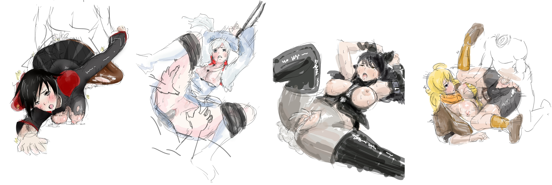 Rule34 – If it exists, there is porn of it / blake belladonna, ruby rose, weiss schnee, yang xiao long / 196706
