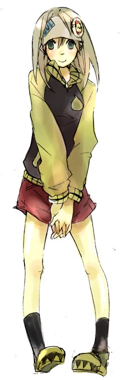 katsura miya, maka albarn, soul eater, 00s, blue eyes, casual, crossdressing, crossdressing (ftm), miniskirt, skirt, solo