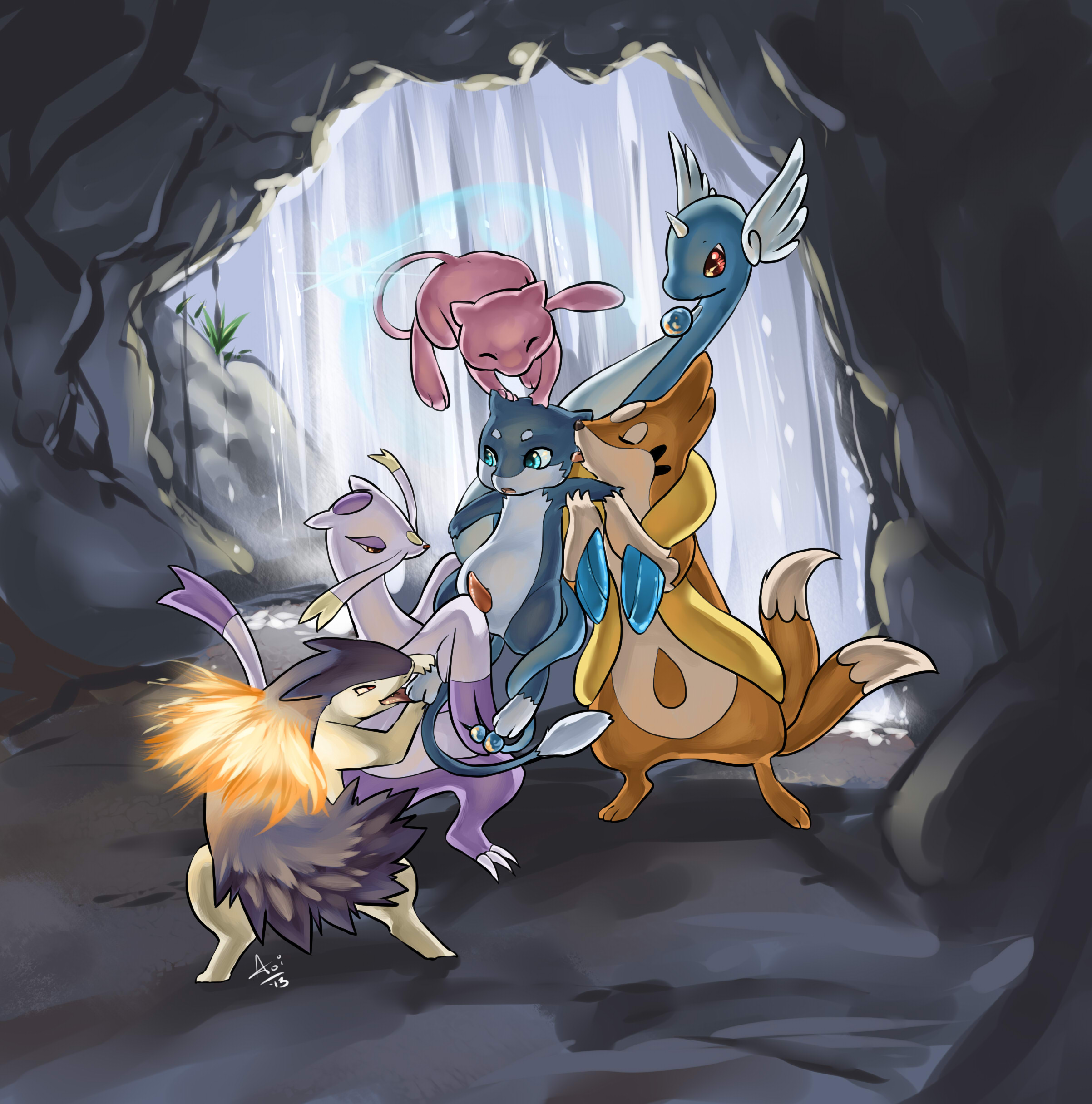 Rule34 – If it exists, there is porn of it / dragonair, floatzel, mew, mienshao, typhlosion / 197128