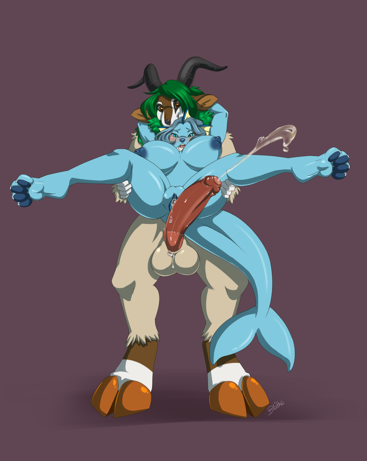 Rule34 – If it exists, there is porn of it / blithedragon, eeveelution, gogoat, vaporeon / 197302