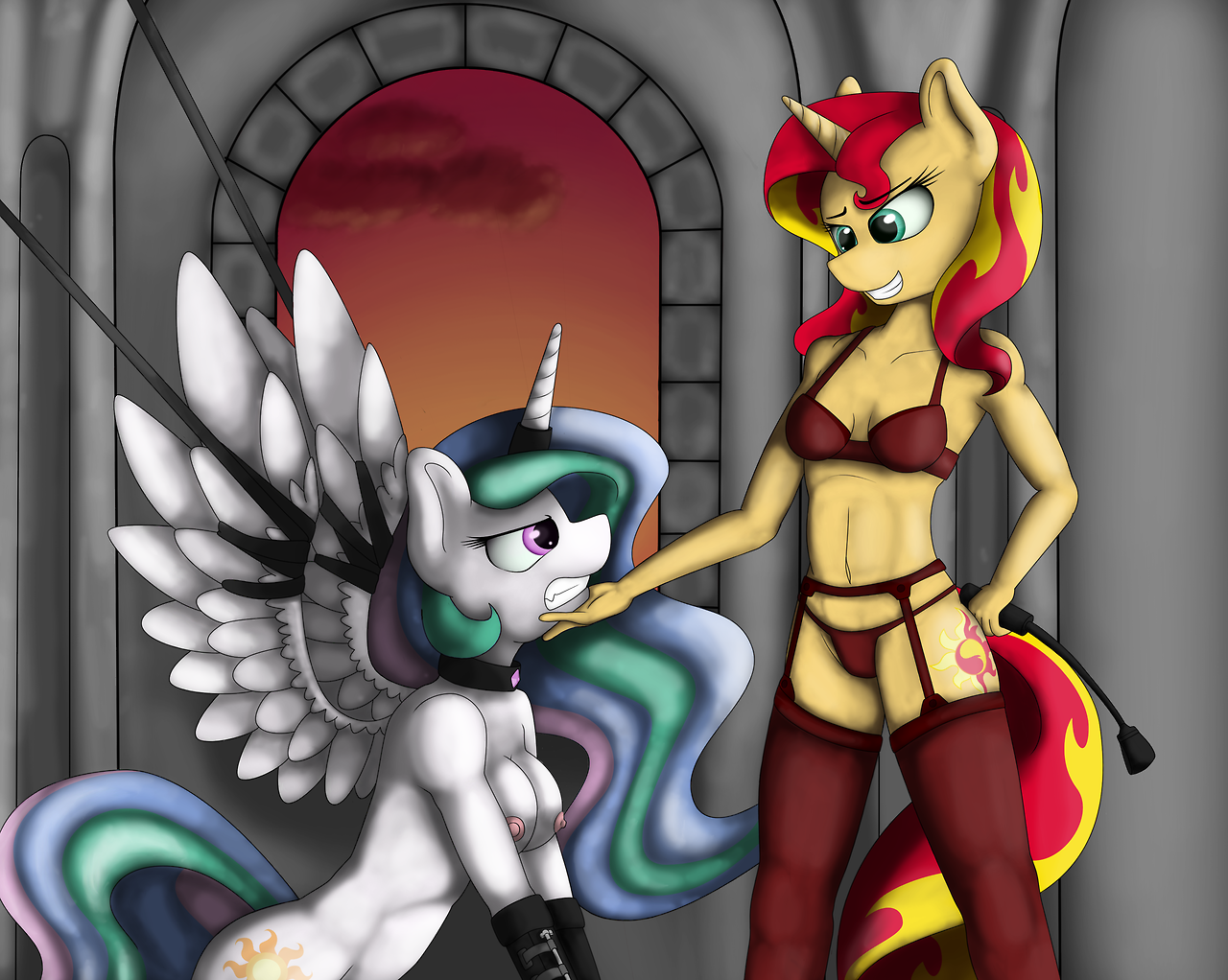 Rule34 – If it exists, there is porn of it / princess celestia, sunset shimmer / 197968