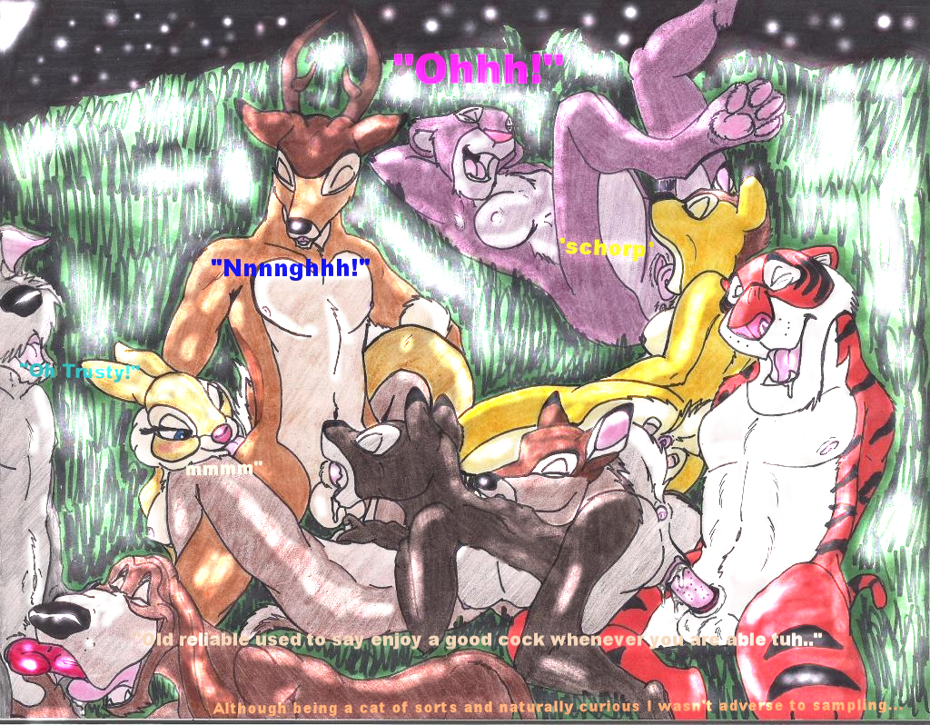 Rule34 – If it exists, there is porn of it / bambi, copper (fox and the hound), khan, nala, thumper, tramp / 198256