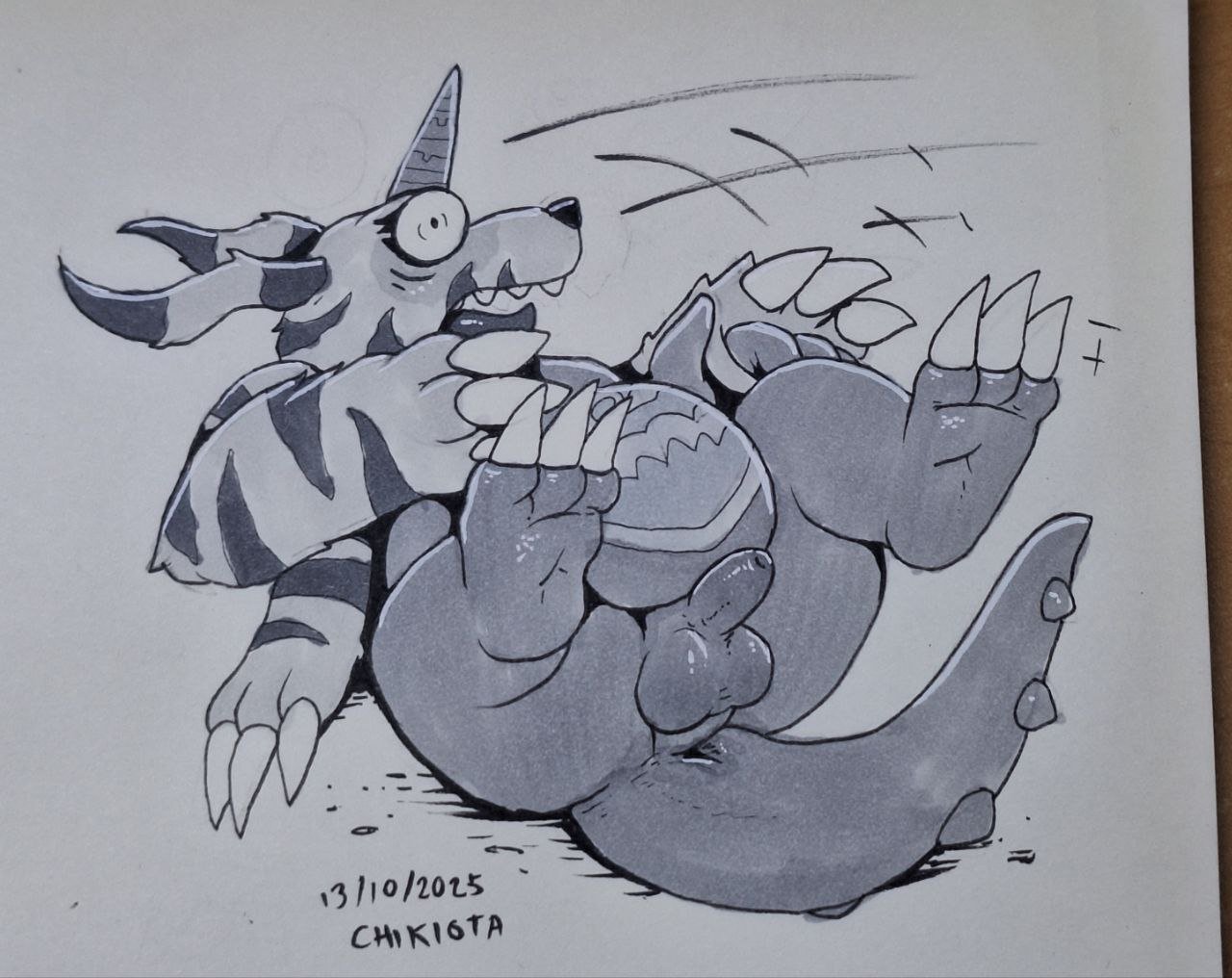 Rule34 – If it exists, there is porn of it / chikiota, digimon (species), gabumon / 8674613