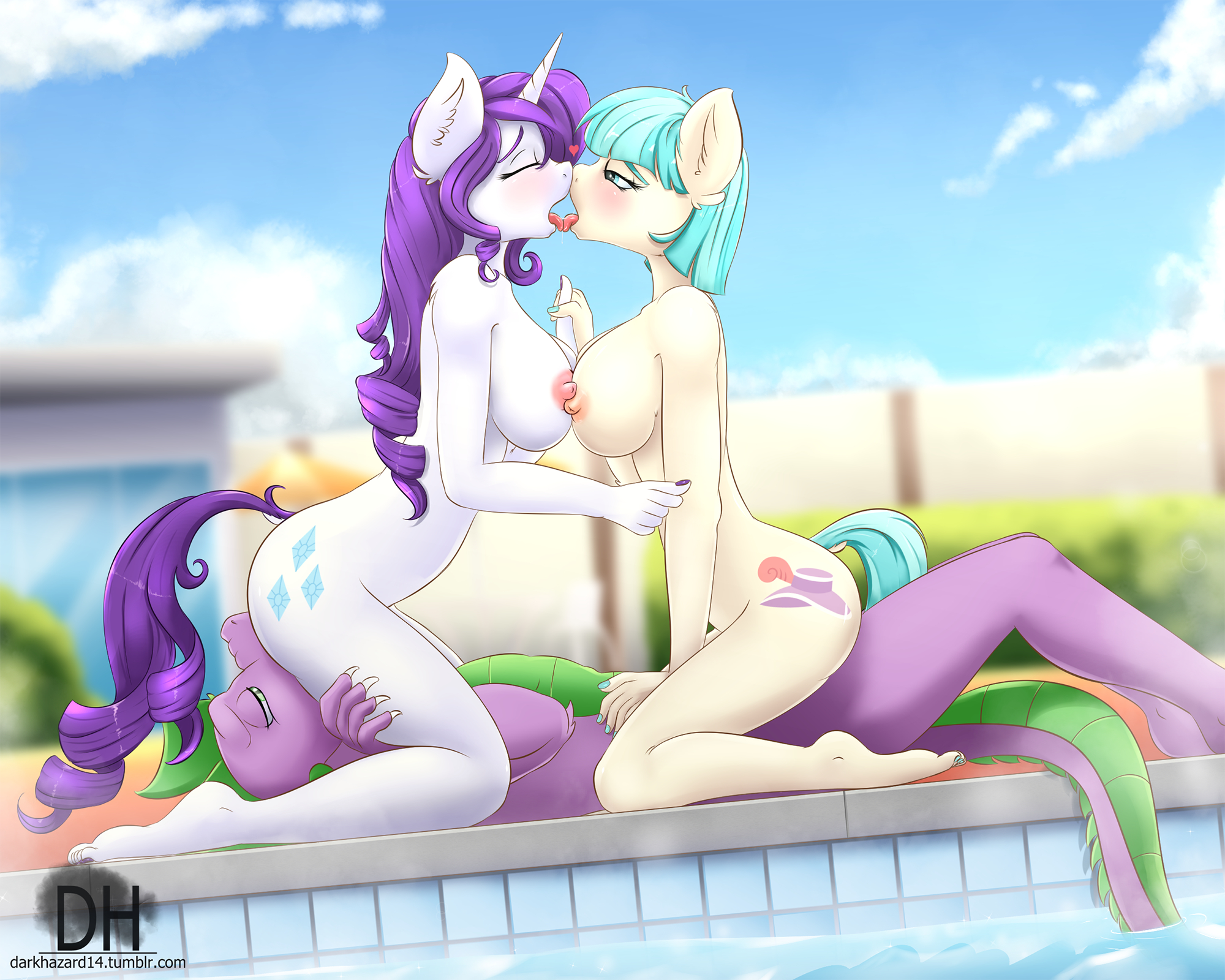 Rule34 – If it exists, there is porn of it / darkhazard, coco pommel, rarity, spike (mlp) / 198607