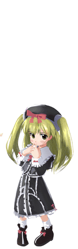 ditama bow, miriru (maiden breeder 2), maiden breeder, maiden breeder 2, teatime, lowres, 1girl, black dress, black hat, black shoes, blush, bow, child, dress, gothic lolita, green eyes, green hair, hair bow, hat, lolita fashion, long hair, long sleeves, looking at viewer, red bow, shoes, socks, transparent background, twintails, white socks